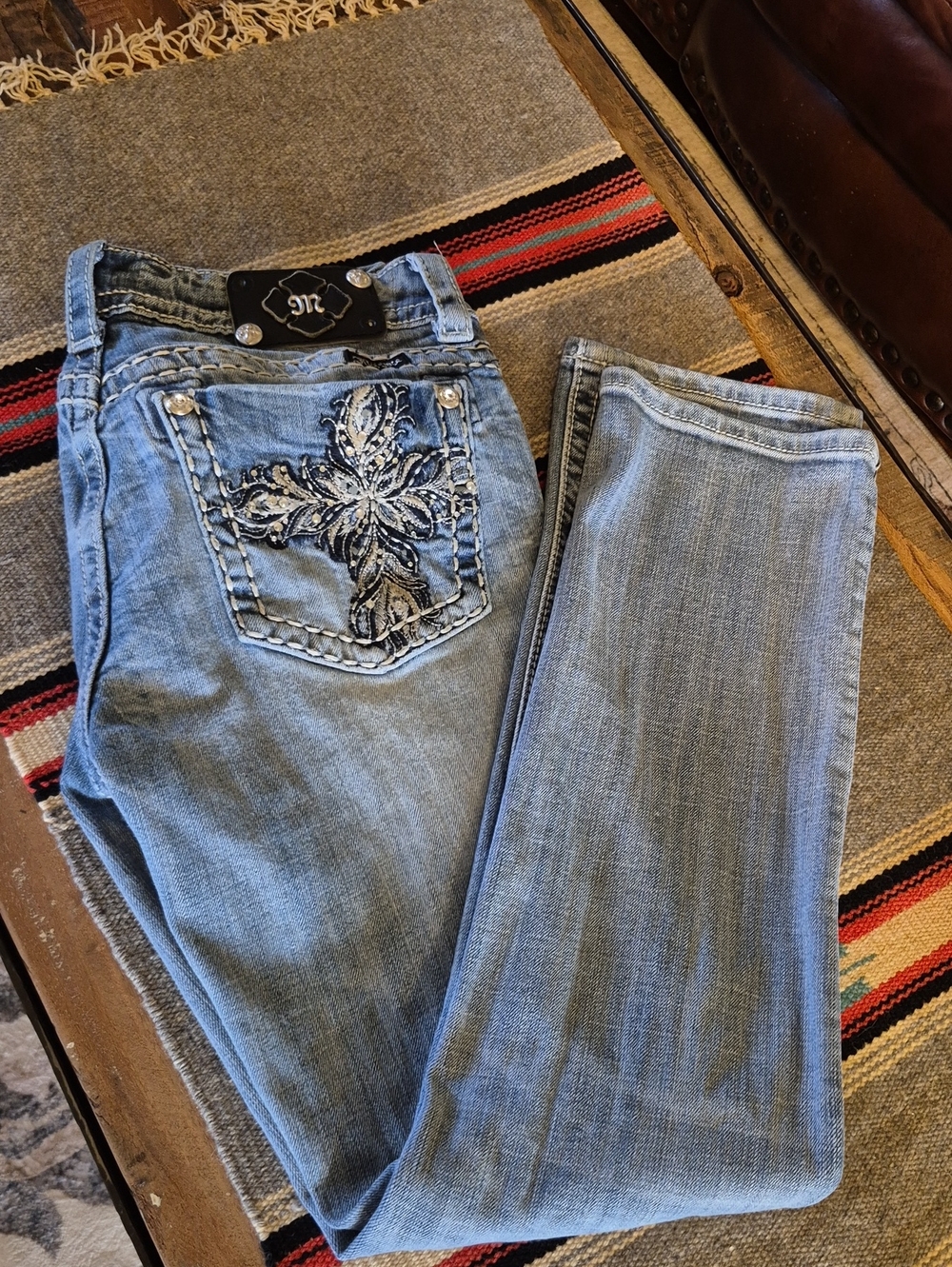 Miss Me Jeans Sz.30"×30" 8"rise. Ankle Straight Leg.